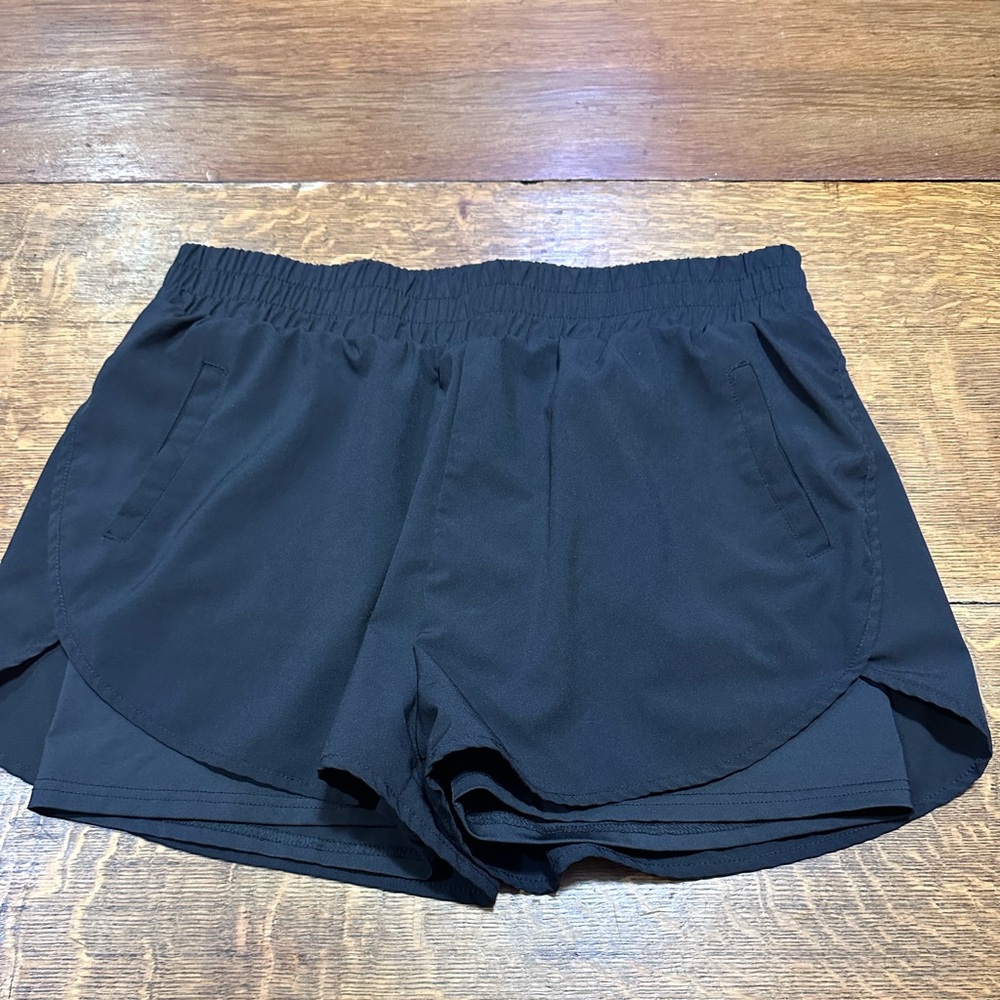 B women’s athletic running‎ shorts sz xl black